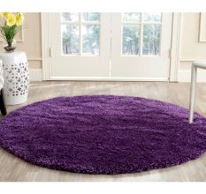Modern Purple Geometric Rug